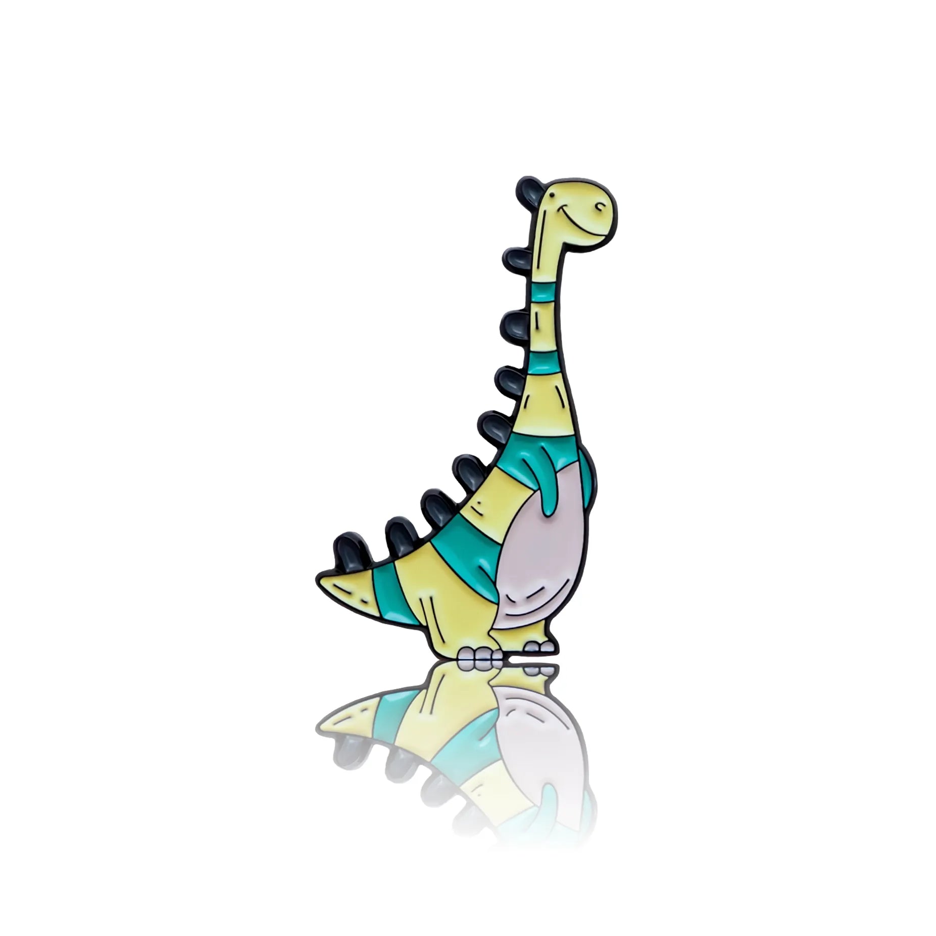 uśmiechnięty niebiesko-żółty dino 